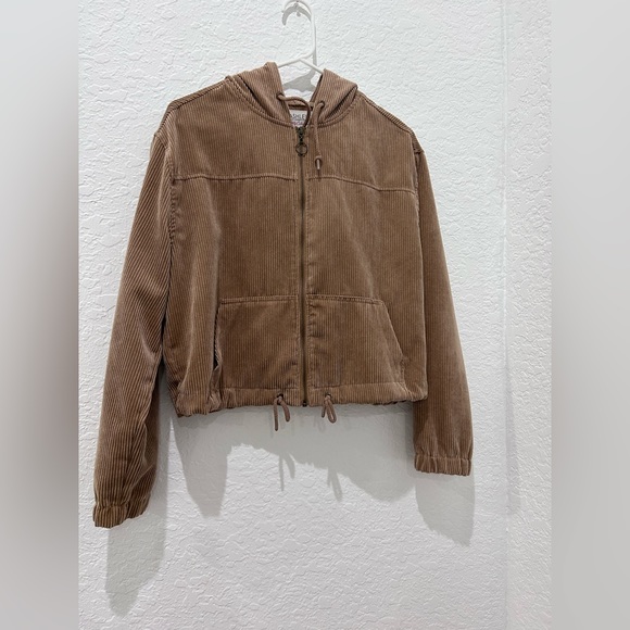 Ashley By 26 International Jackets & Blazers - ASHLEY • Tan Corduroy Hoodie Jacket • sz Med